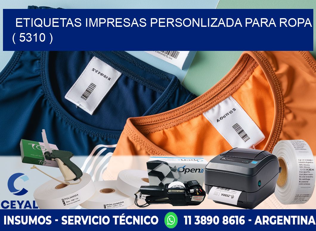 ETIQUETAS IMPRESAS PERSONLIZADA PARA ROPA ( 5310 )