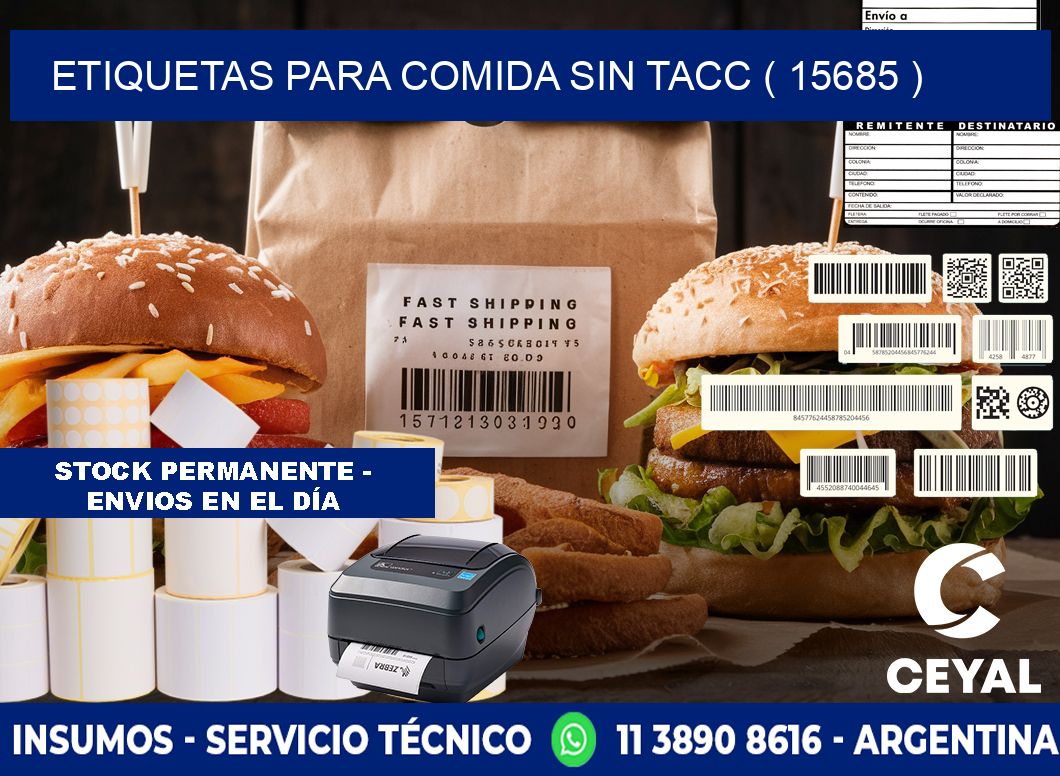 ETIQUETAS PARA COMIDA SIN TACC ( 15685 )