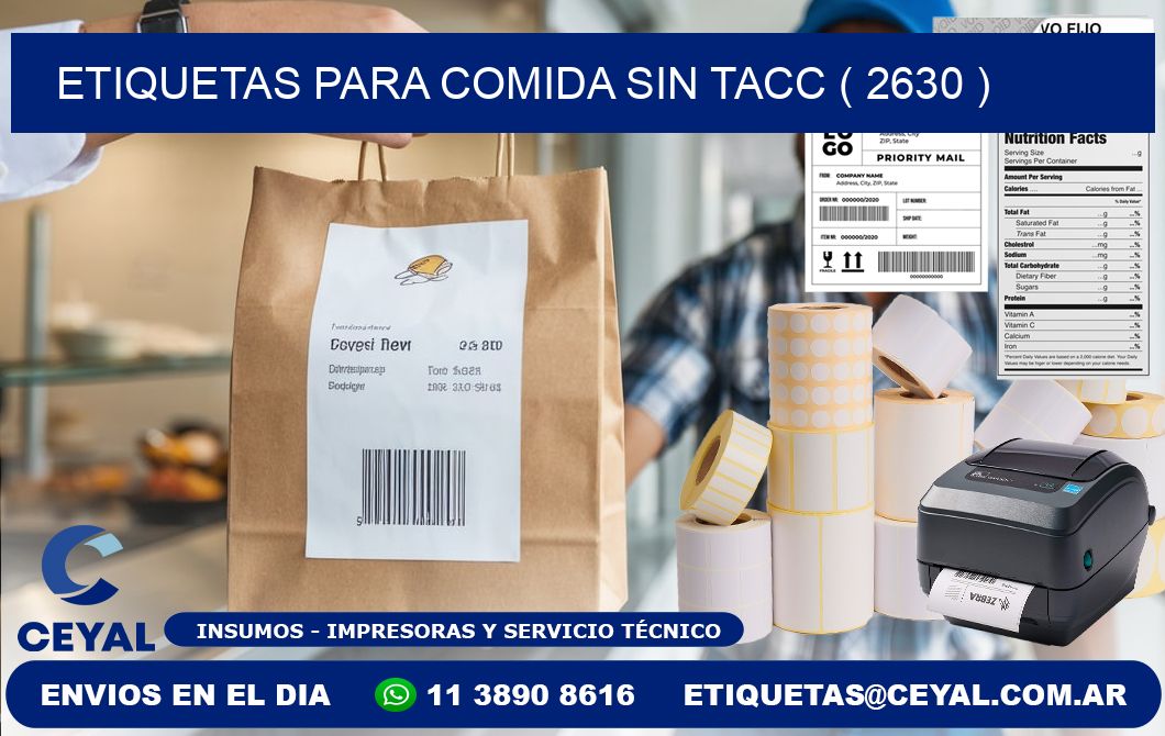 ETIQUETAS PARA COMIDA SIN TACC ( 2630 )