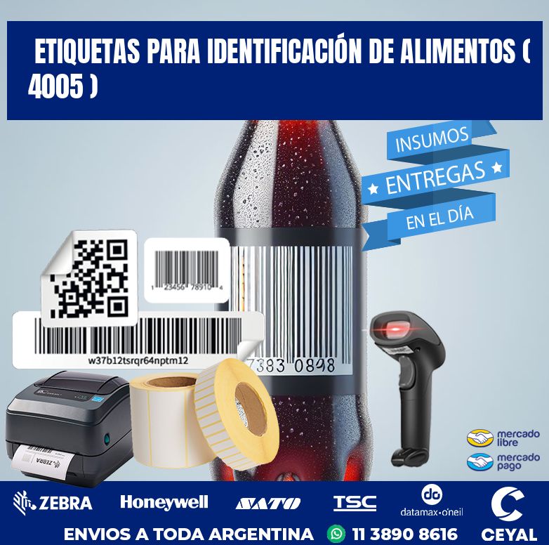 ETIQUETAS PARA IDENTIFICACIÓN DE ALIMENTOS ( 4005 )