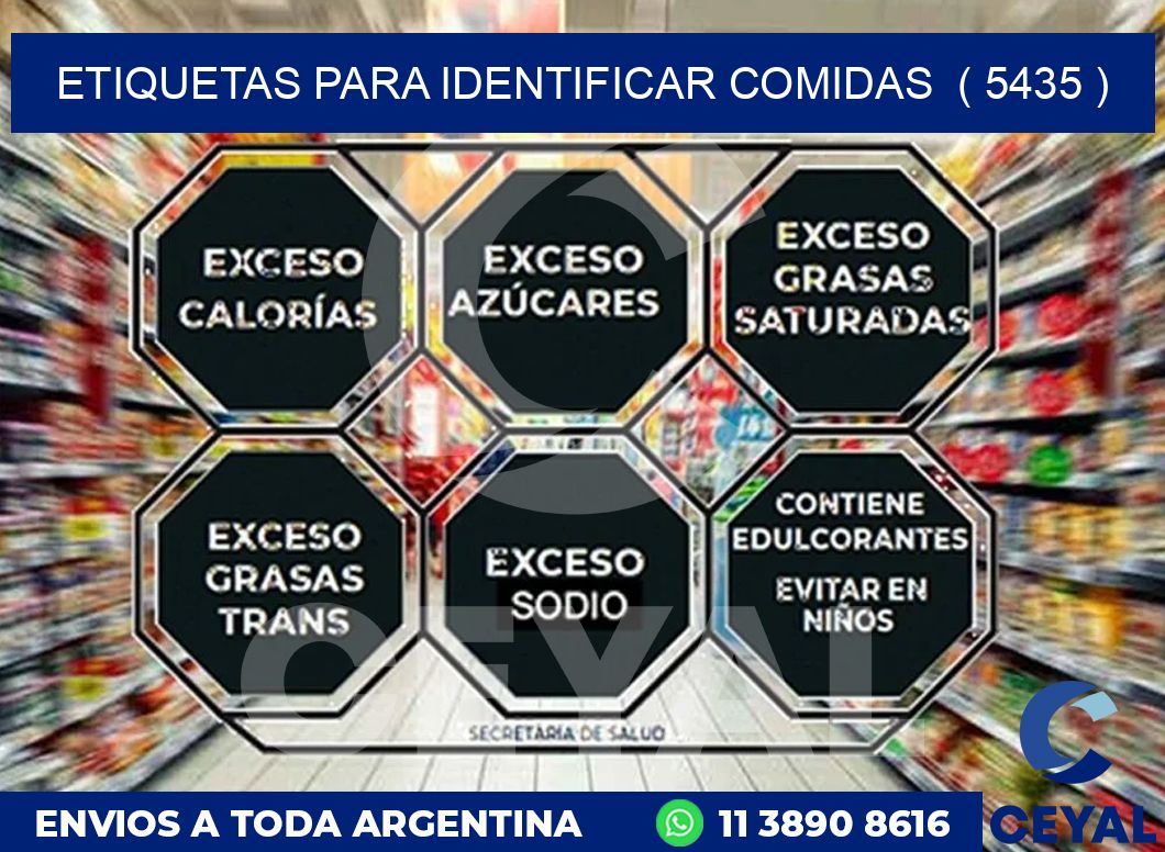 ETIQUETAS PARA IDENTIFICAR COMIDAS  ( 5435 )