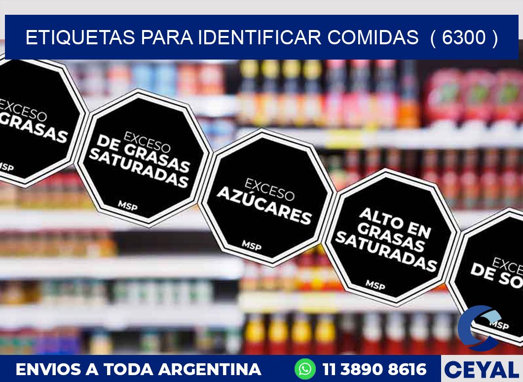 ETIQUETAS PARA IDENTIFICAR COMIDAS  ( 6300 )