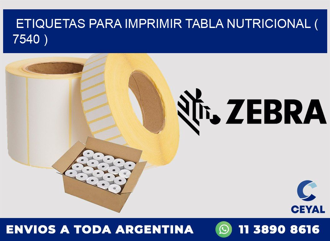 ETIQUETAS PARA IMPRIMIR TABLA NUTRICIONAL ( 7540 )