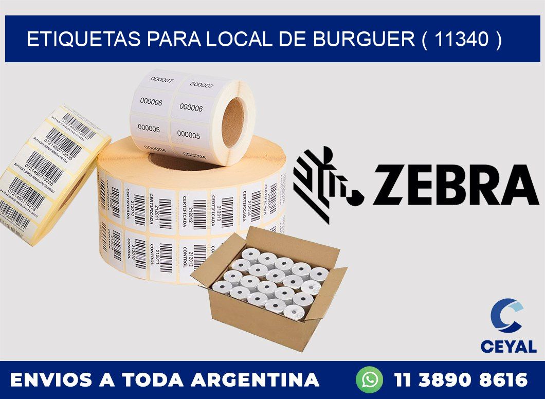 ETIQUETAS PARA LOCAL DE BURGUER ( 11340 )