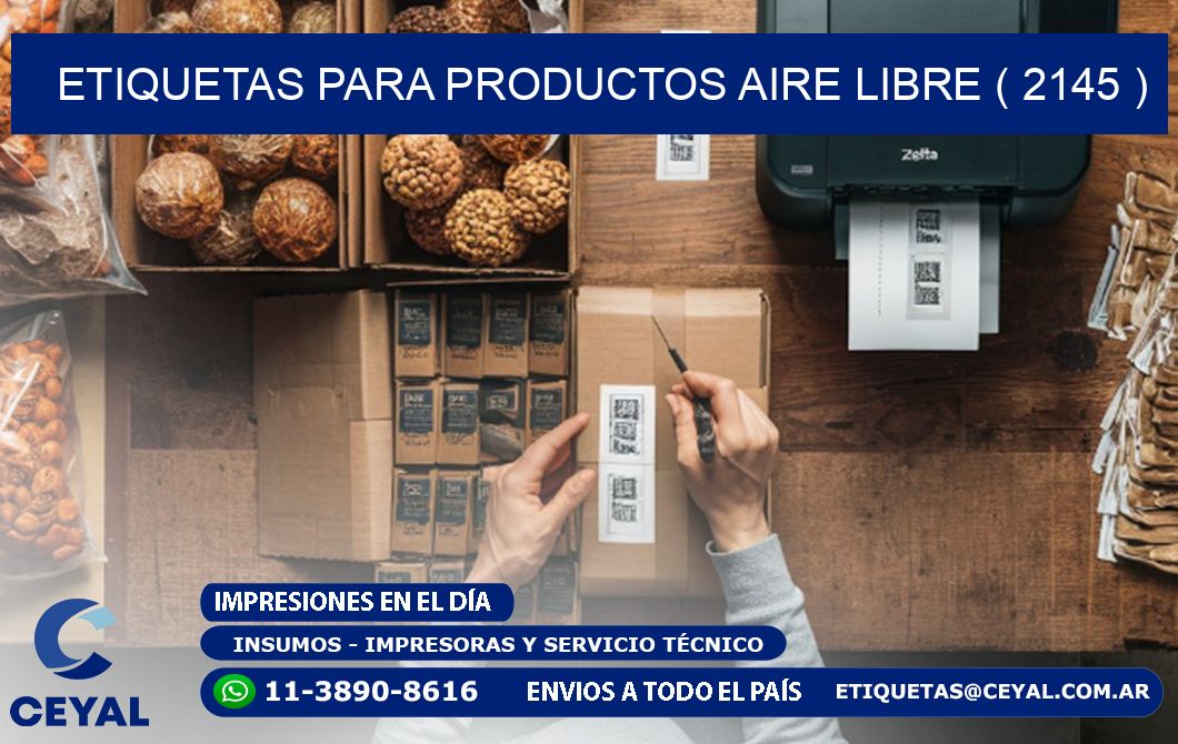 ETIQUETAS PARA PRODUCTOS AIRE LIBRE ( 2145 )