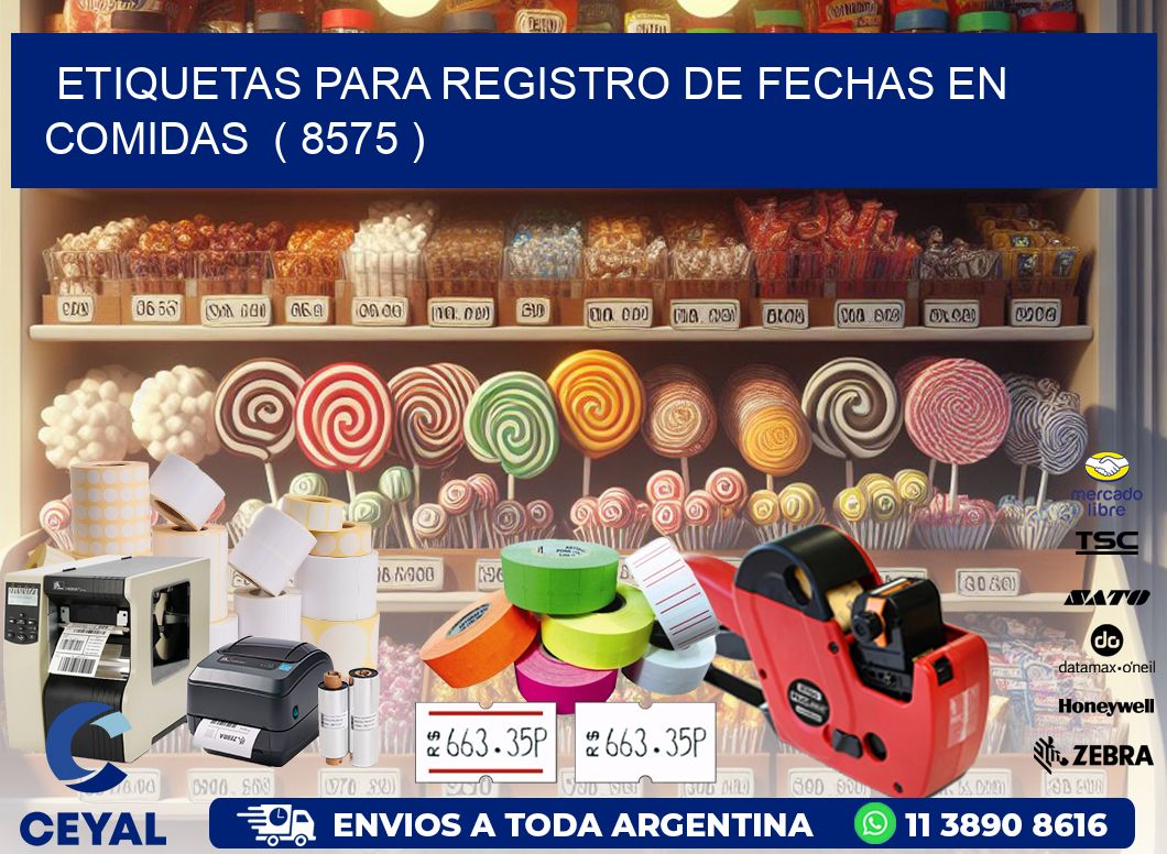 ETIQUETAS PARA REGISTRO DE FECHAS EN COMIDAS  ( 8575 )