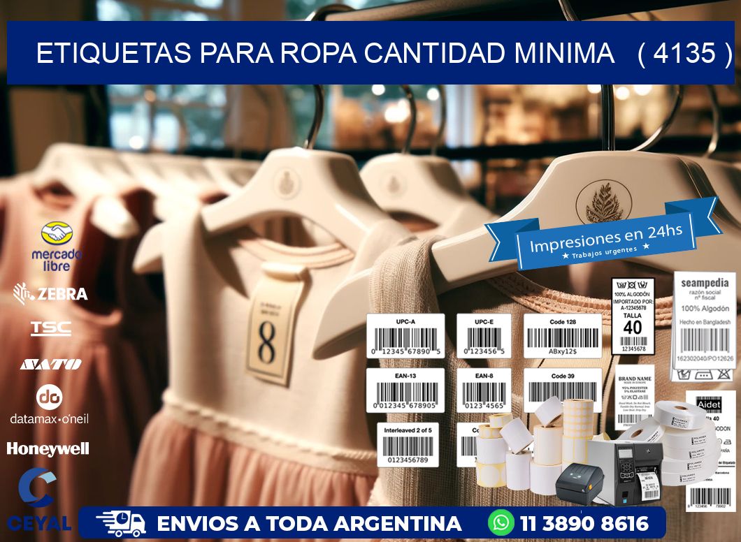ETIQUETAS PARA ROPA CANTIDAD MINIMA   ( 4135 )