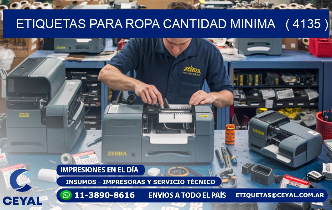 ETIQUETAS PARA ROPA CANTIDAD MINIMA   ( 4135 )