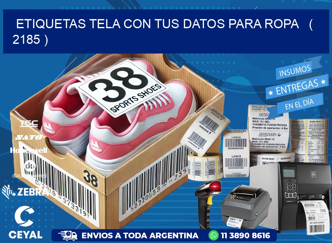 ETIQUETAS TELA CON TUS DATOS PARA ROPA   ( 2185 )