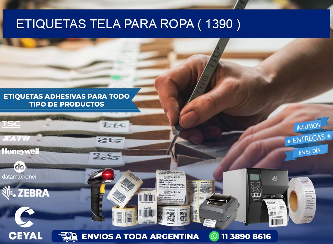 ETIQUETAS TELA PARA ROPA ( 1390 )