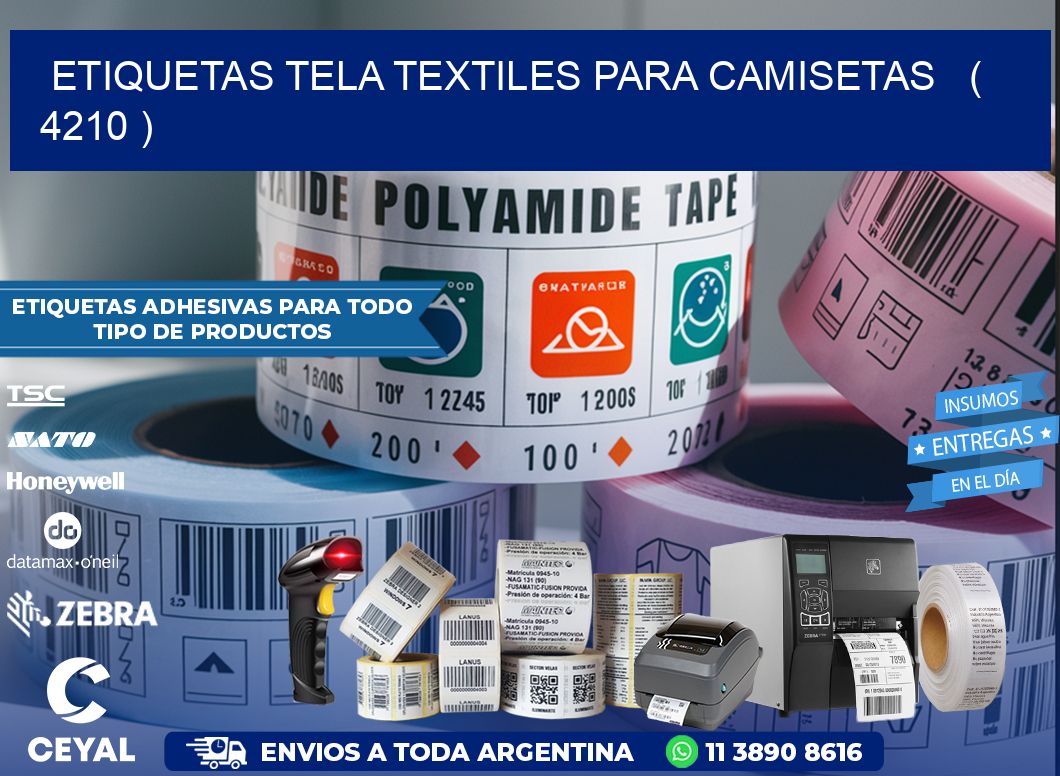 ETIQUETAS TELA TEXTILES PARA CAMISETAS   ( 4210 )