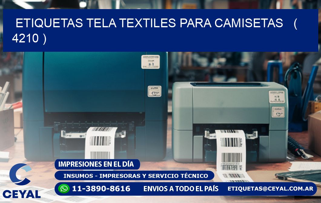 ETIQUETAS TELA TEXTILES PARA CAMISETAS   ( 4210 )