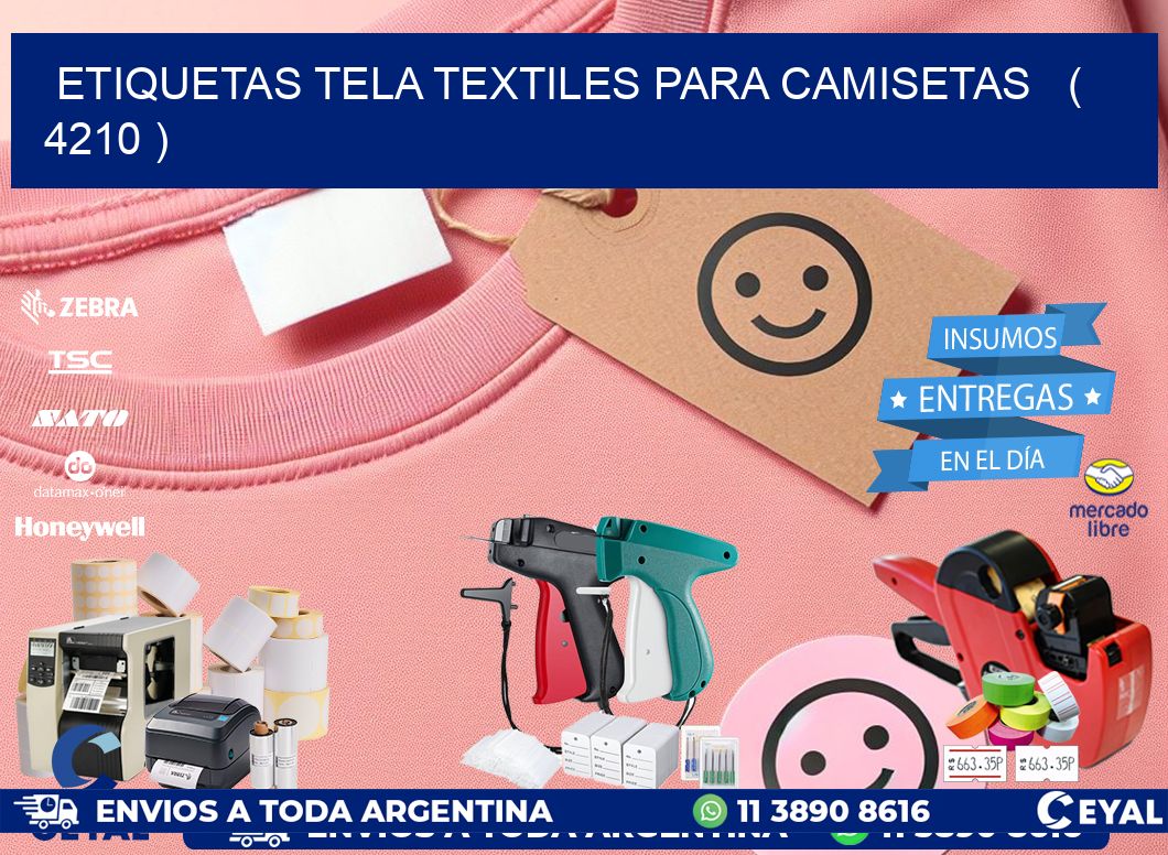 ETIQUETAS TELA TEXTILES PARA CAMISETAS   ( 4210 )