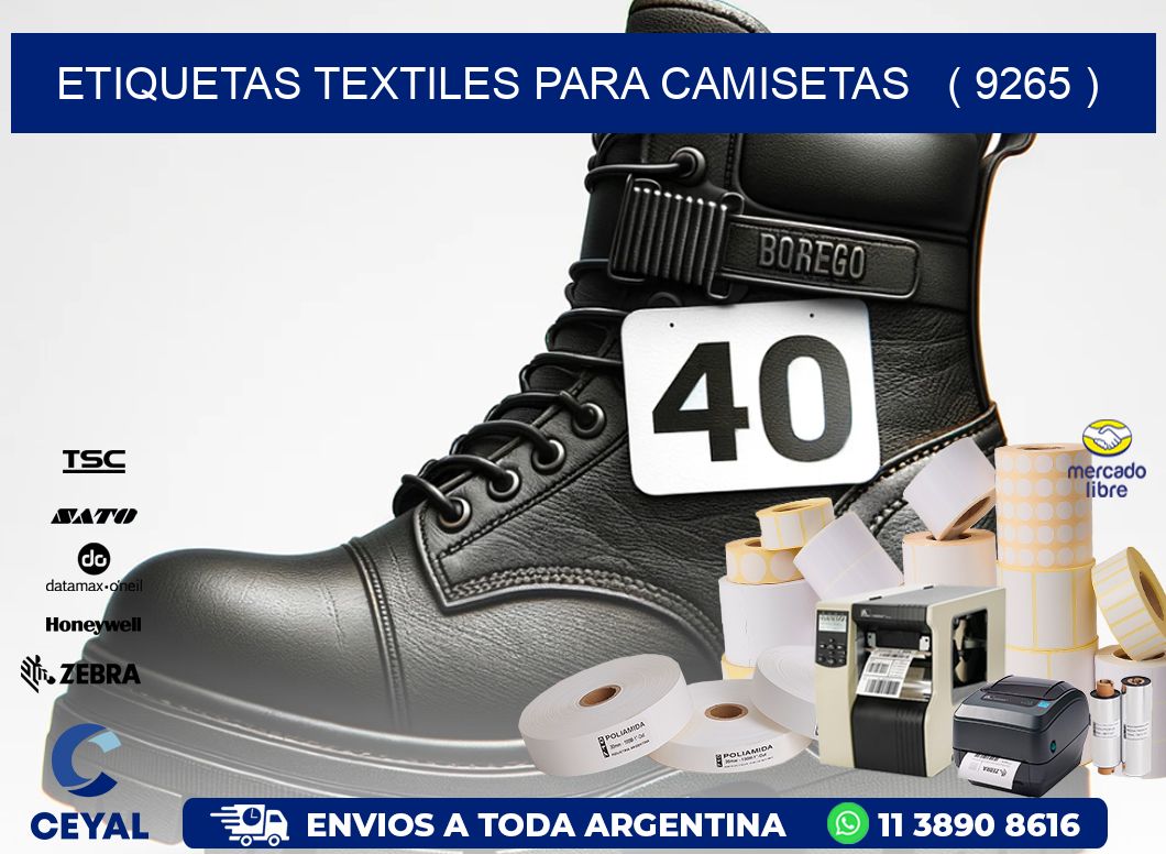 ETIQUETAS TEXTILES PARA CAMISETAS   ( 9265 )