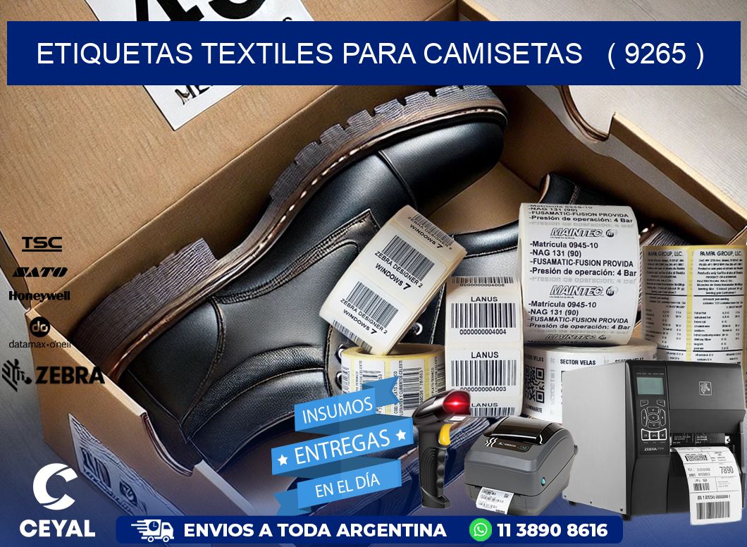ETIQUETAS TEXTILES PARA CAMISETAS   ( 9265 )
