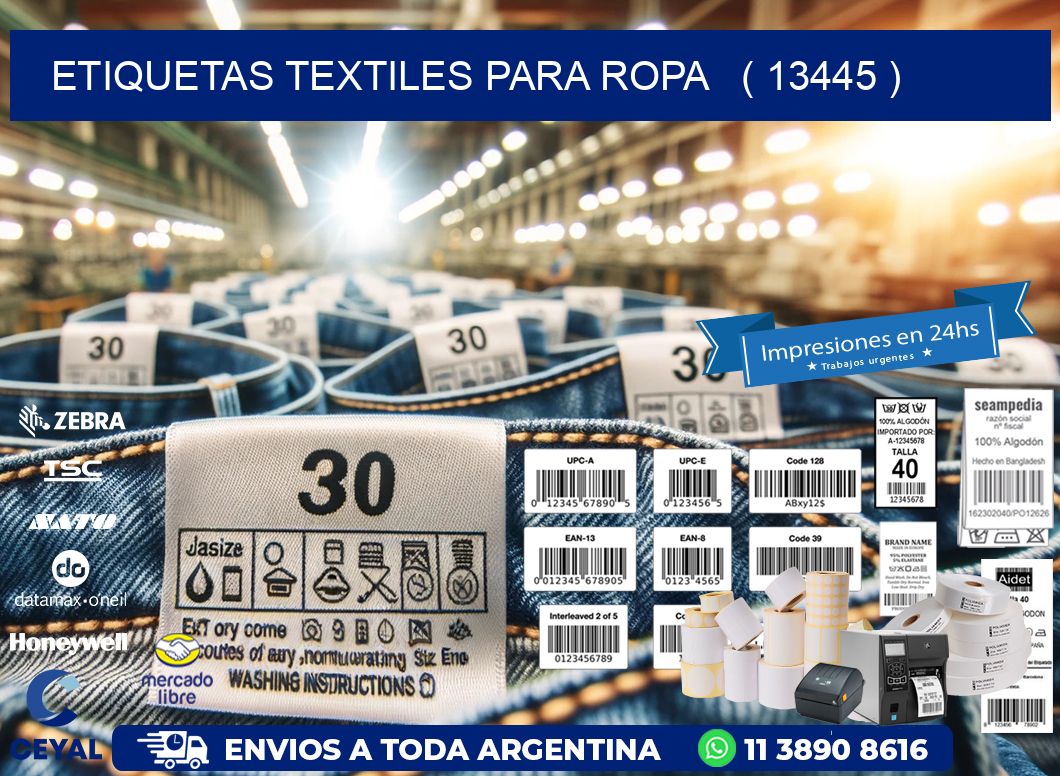 ETIQUETAS TEXTILES PARA ROPA   ( 13445 )