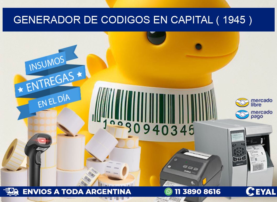 GENERADOR DE CODIGOS EN CAPITAL ( 1945 )