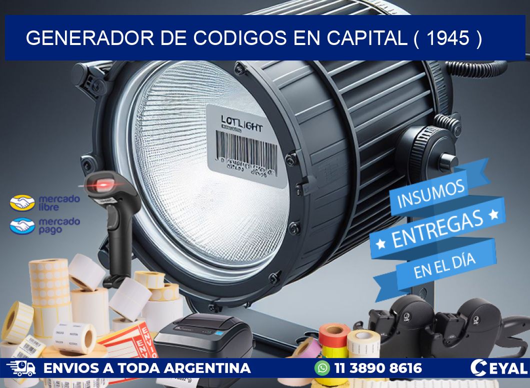 GENERADOR DE CODIGOS EN CAPITAL ( 1945 )
