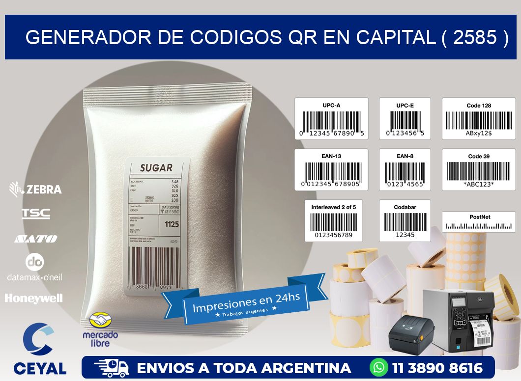 GENERADOR DE CODIGOS QR EN CAPITAL ( 2585 )