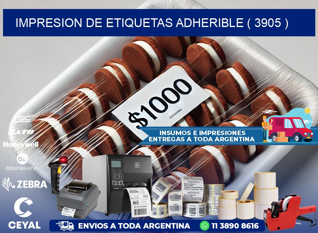 IMPRESION DE ETIQUETAS ADHERIBLE ( 3905 )