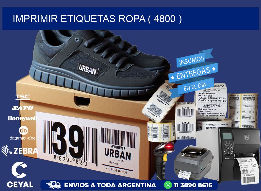 IMPRIMIR ETIQUETAS ROPA ( 4800 )