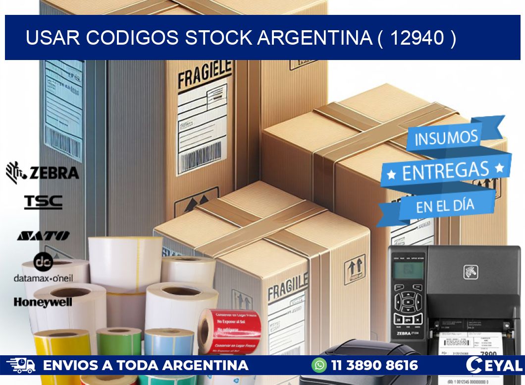 USAR CODIGOS STOCK ARGENTINA ( 12940 )