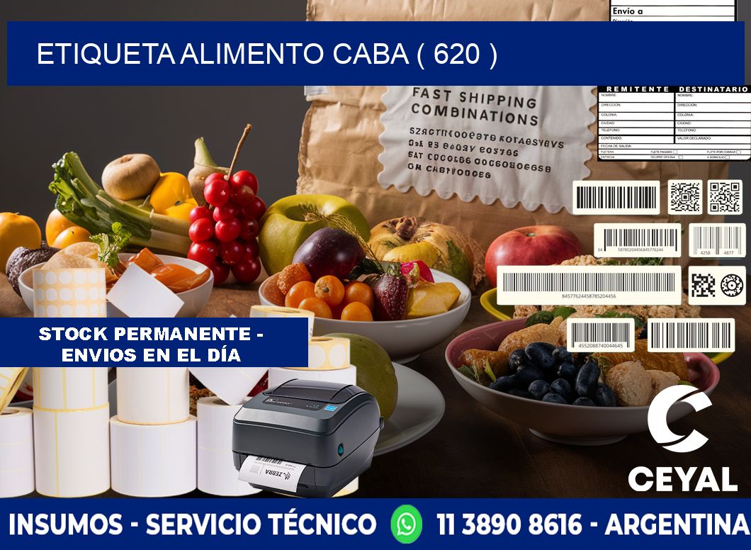 etiqueta alimento caba ( 620 )