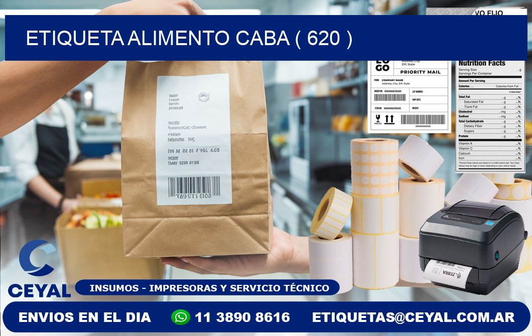 etiqueta alimento caba ( 620 )