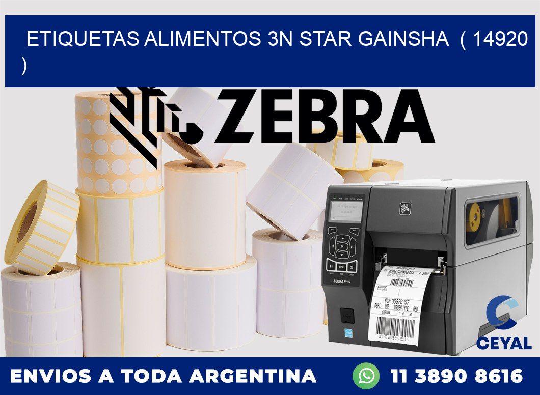 etiquetas alimentos 3n star gainsha  ( 14920 )