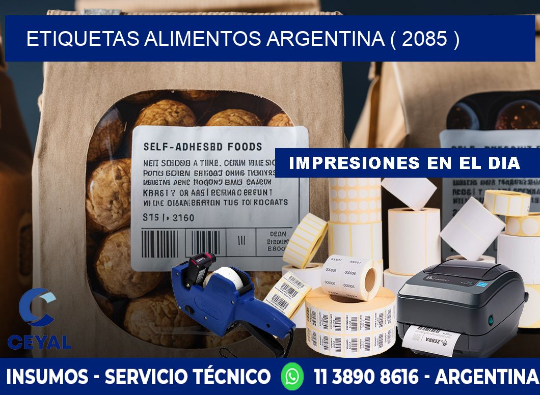 etiquetas alimentos argentina ( 2085 )