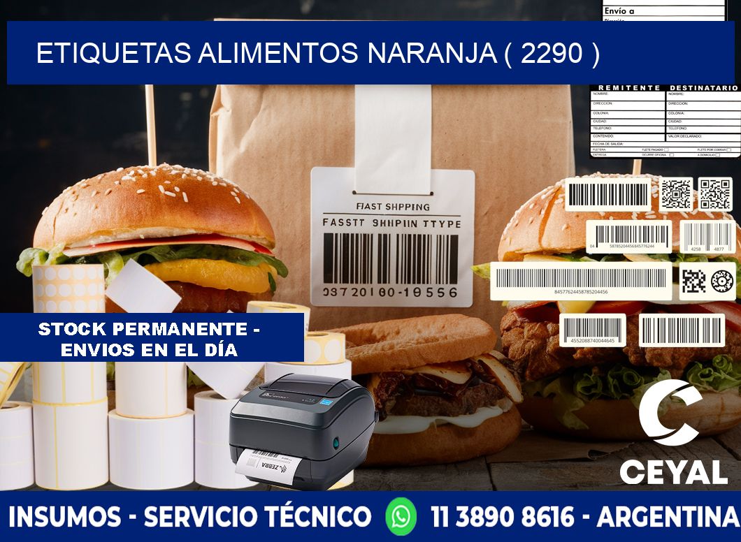 etiquetas alimentos naranja ( 2290 )