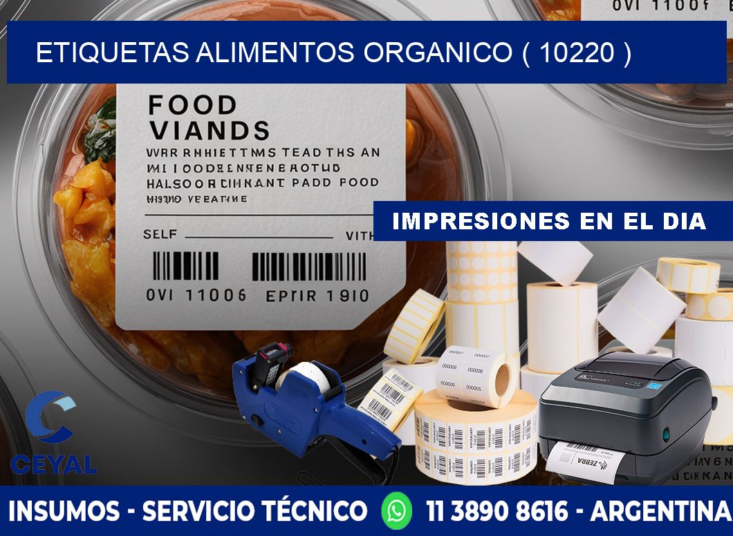 etiquetas alimentos organico ( 10220 )