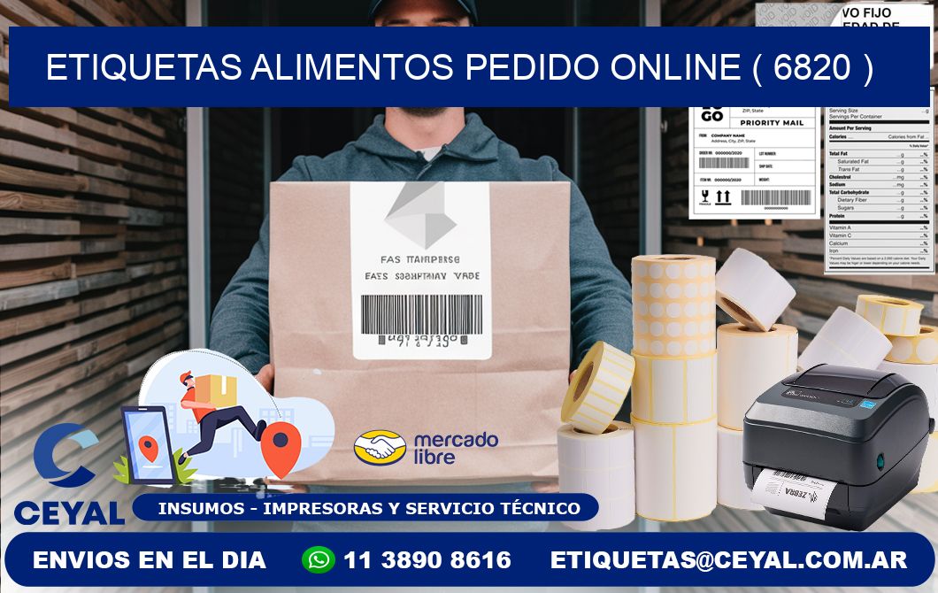 etiquetas alimentos pedido online ( 6820 )
