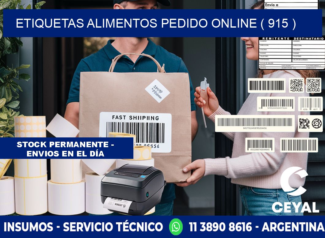 etiquetas alimentos pedido online ( 915 )