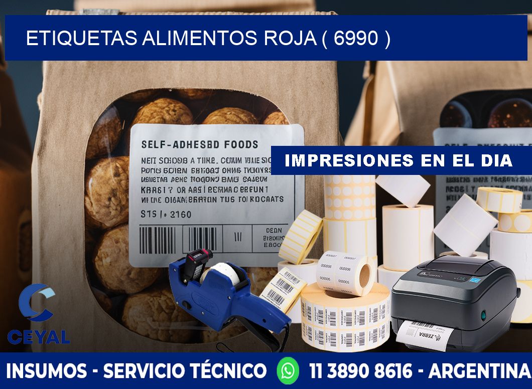 etiquetas alimentos roja ( 6990 )