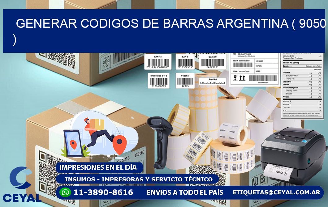 generar codigos de barras argentina ( 9050 )