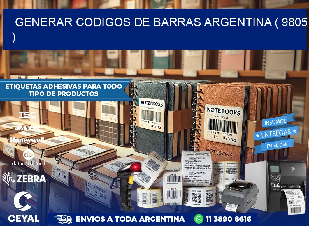 generar codigos de barras argentina ( 9805 )