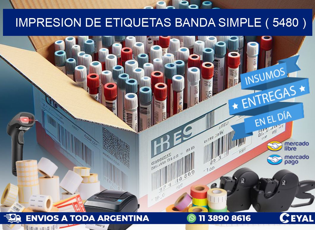 impresion de etiquetas banda simple ( 5480 )