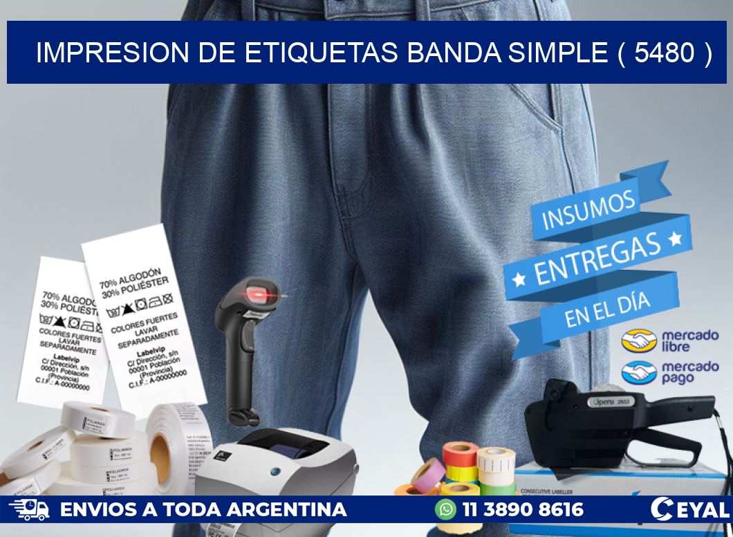 impresion de etiquetas banda simple ( 5480 )