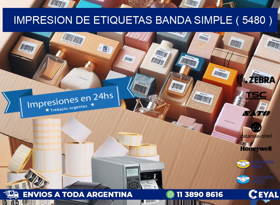 impresion de etiquetas banda simple ( 5480 )