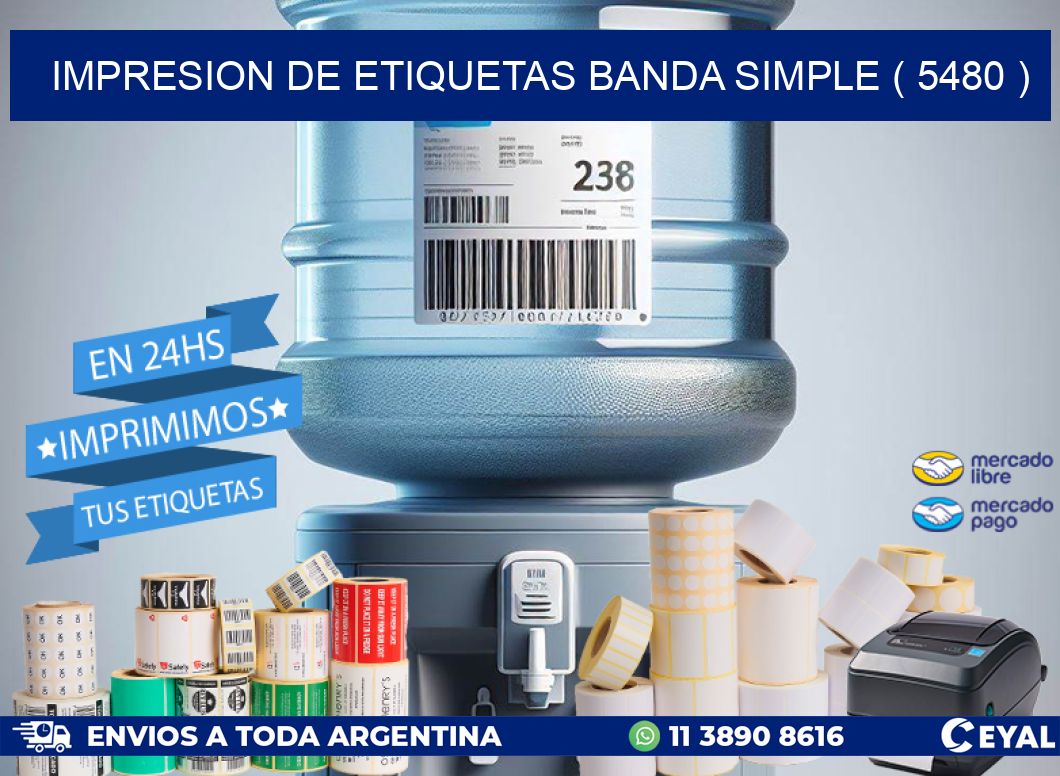impresion de etiquetas banda simple ( 5480 )