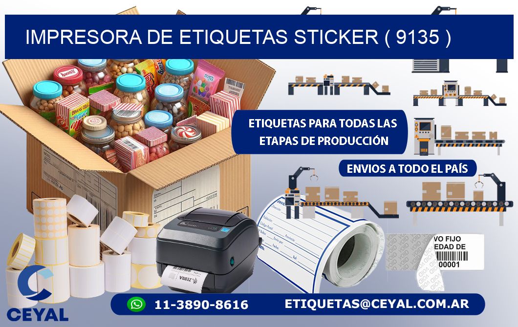 impresora de etiquetas sticker ( 9135 )