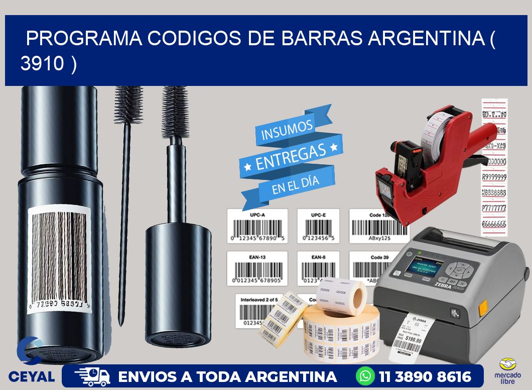 programa codigos de barras argentina ( 3910 )