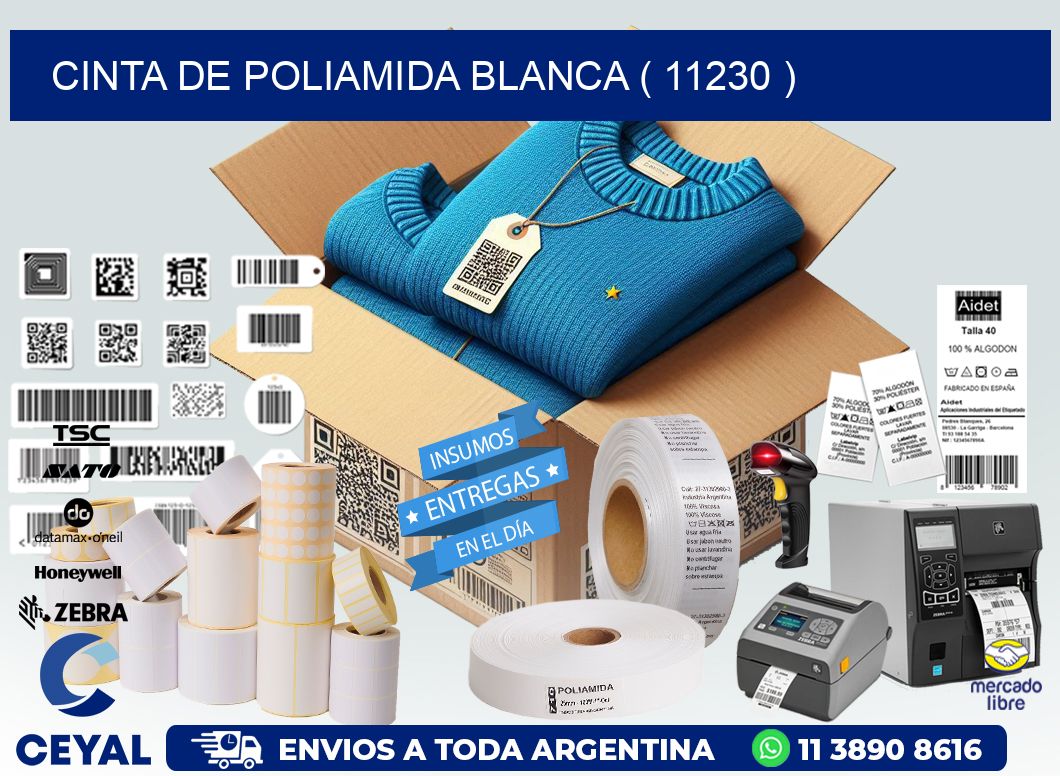 CINTA DE POLIAMIDA BLANCA ( 11230 )