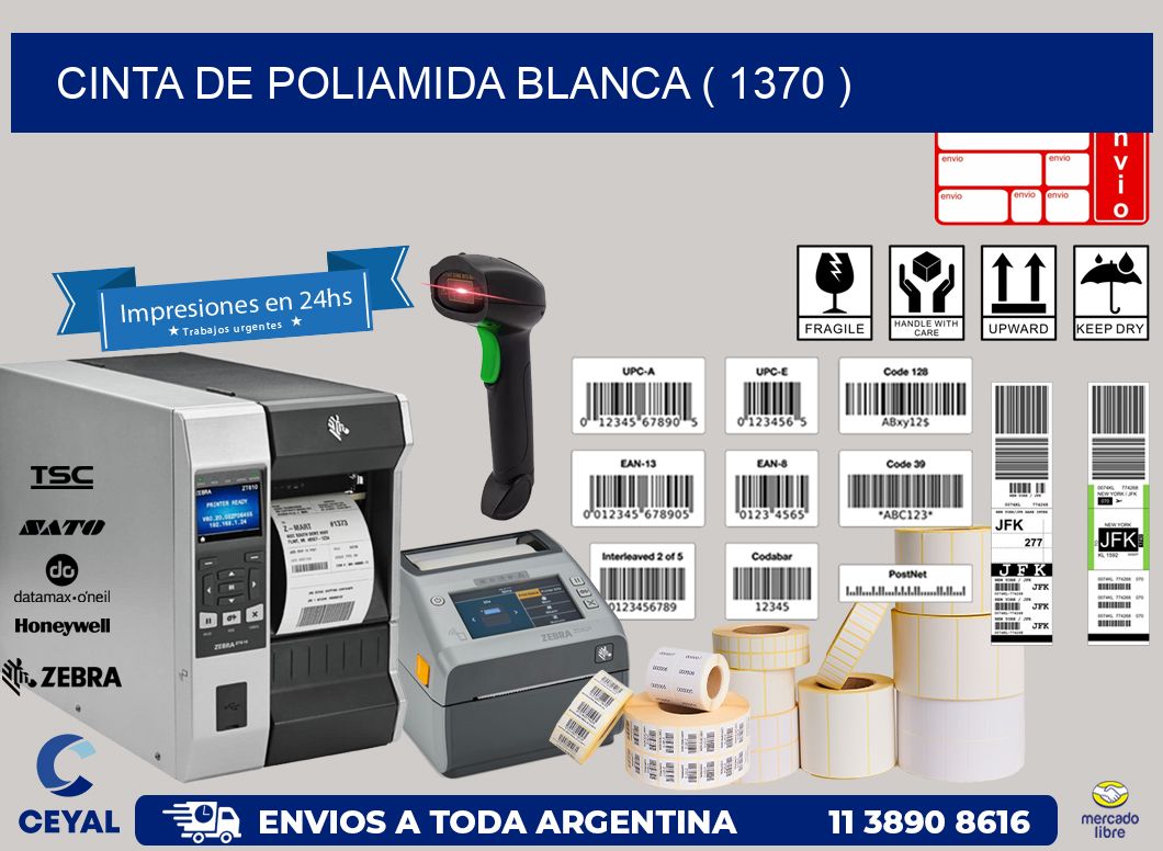 CINTA DE POLIAMIDA BLANCA ( 1370 )
