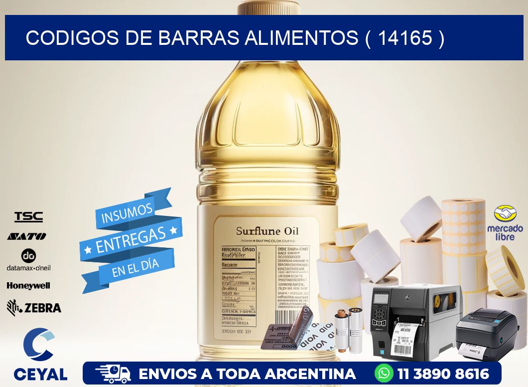 CODIGOS DE BARRAS ALIMENTOS ( 14165 )