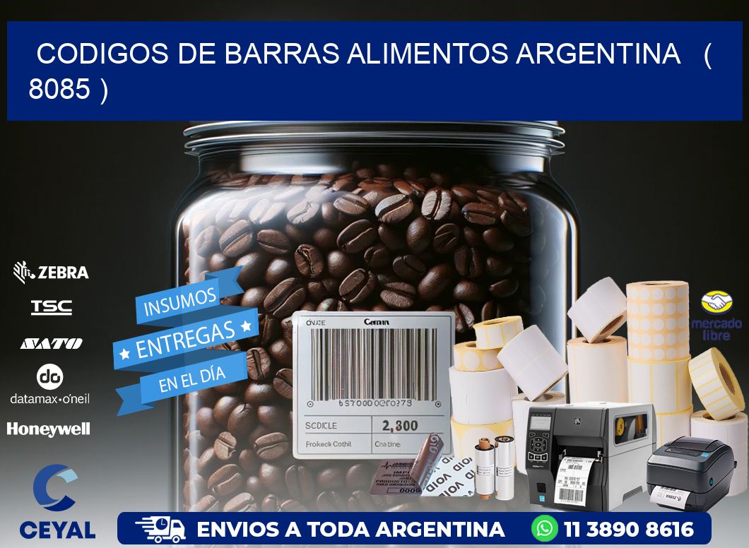 CODIGOS DE BARRAS ALIMENTOS ARGENTINA   ( 8085 )
