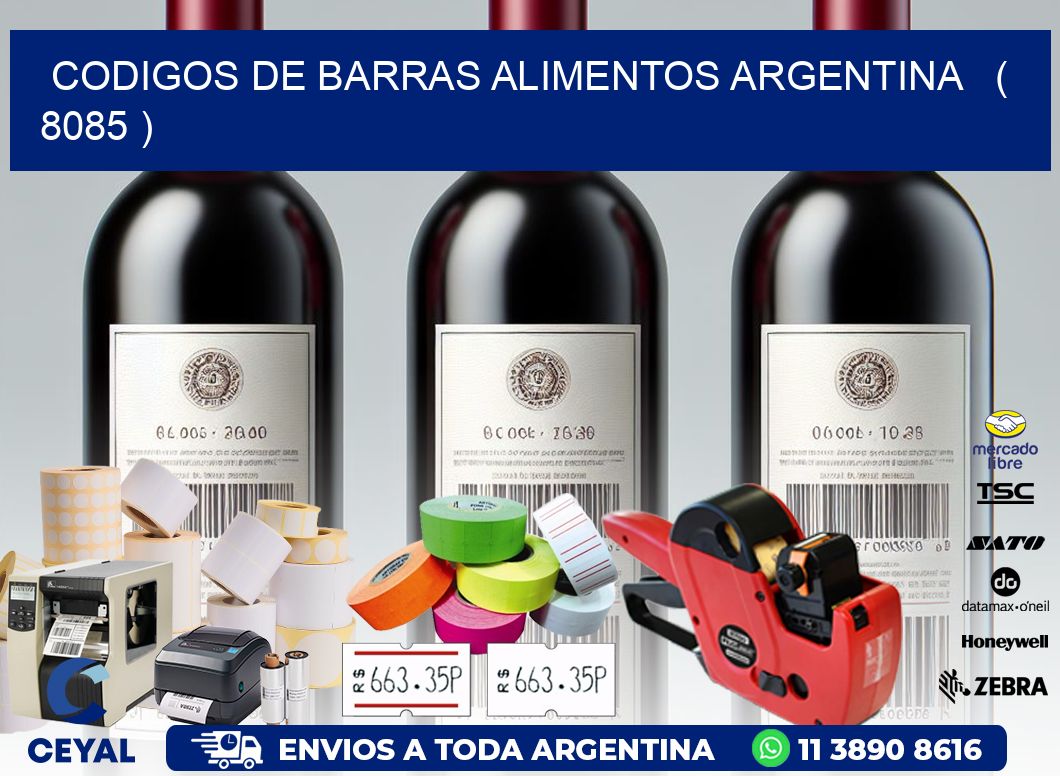 CODIGOS DE BARRAS ALIMENTOS ARGENTINA   ( 8085 )