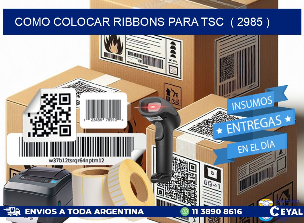 COMO COLOCAR RIBBONS PARA TSC  ( 2985 )