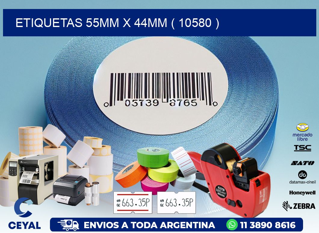 ETIQUETAS 55MM X 44MM ( 10580 )